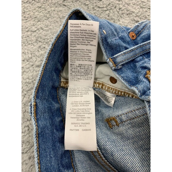 MadeWell Denim Blue Jean Distressed Cropped Daisy Dukes Short Shorts 5 Pockets - Picture 8 of 13